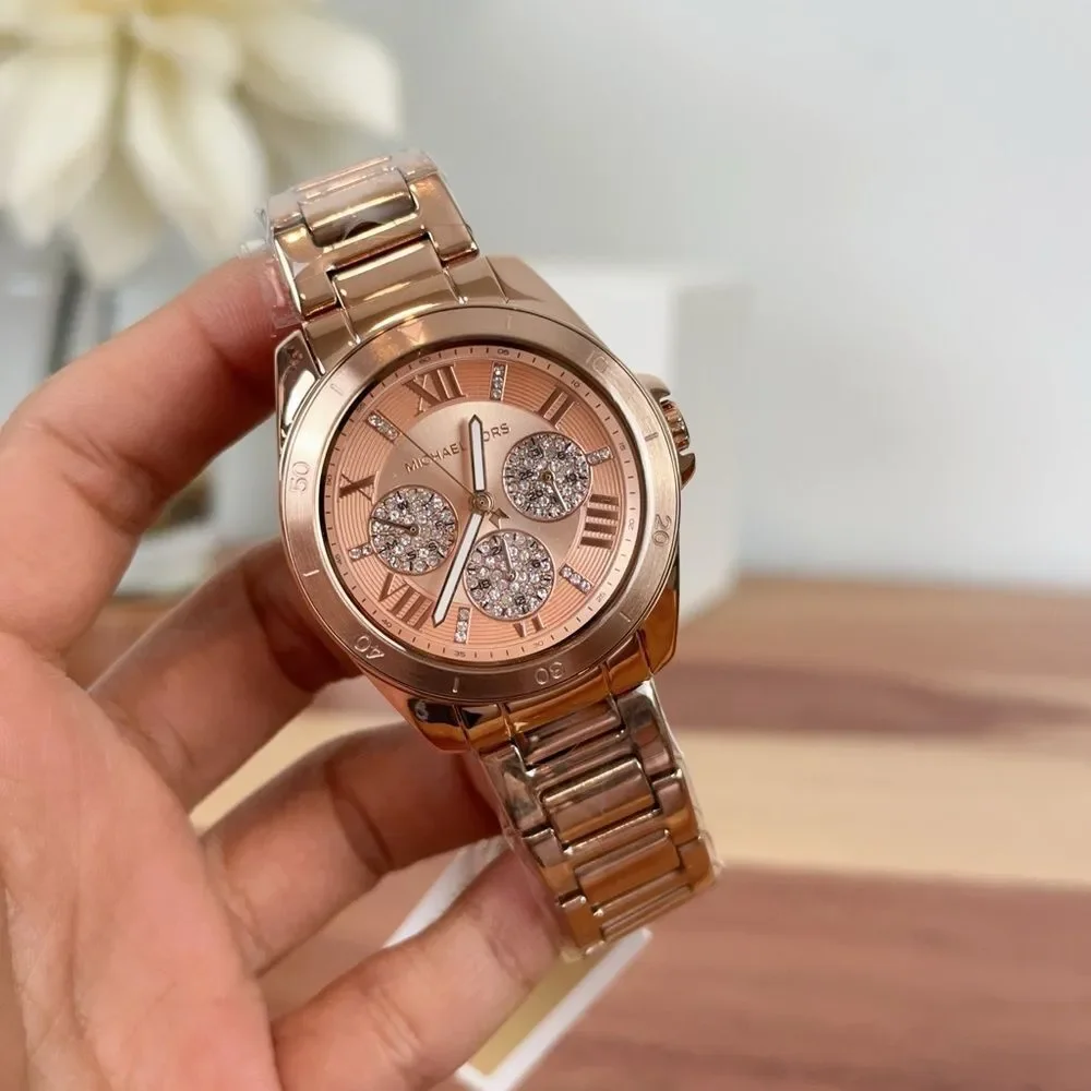 NWT Michael Kors‎ Alex Rose Gold-Tone Stainless Steel Watch